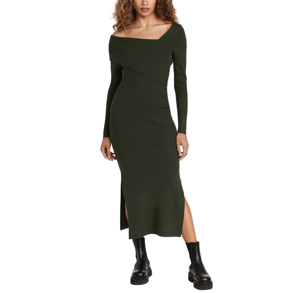 Line & Dot Asymmetric Green Sylvie Sweater Dress Size XS